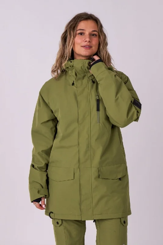 Yeh Girl Ski & Snowboard Jacket - Khaki Women's ski jackets