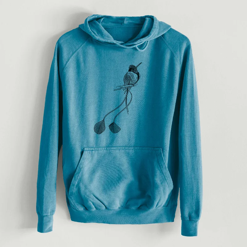 Marvelous Spatuletail Hummingbird  - Mid-Weight Unisex Vintage 100% Cotton Hoodie Sporty Hoodie Sweatshirt