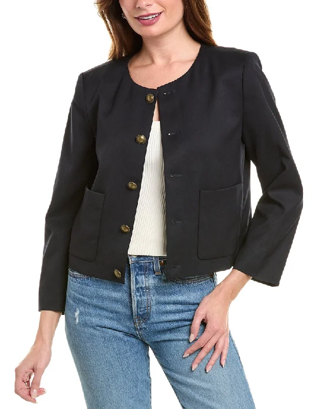 FRAME Denim Wool-Blend Jacket Women’s Business Blazer