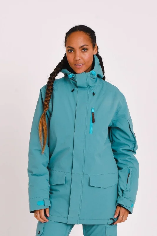 Yeh Girl Ski & Snowboard Jacket - Teal Women's travel-friendly jackets