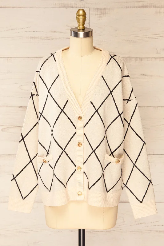 Helmsdale | Diamond Pattern Cardigan