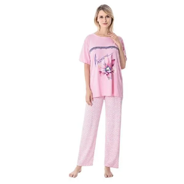 2pc T-shirts With Printed Trouser Night Dress for Woman Nordstrom pajama sets