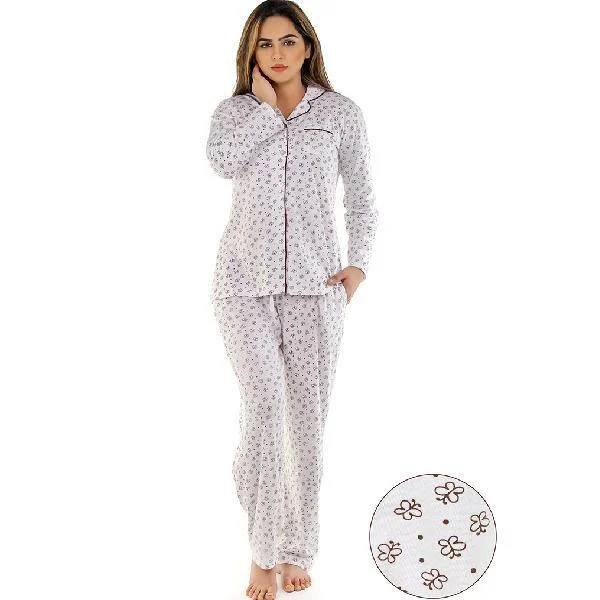 Buy All over Butterflies Front Open Shirt & PJ Nightdress Funny graphic pajama sets