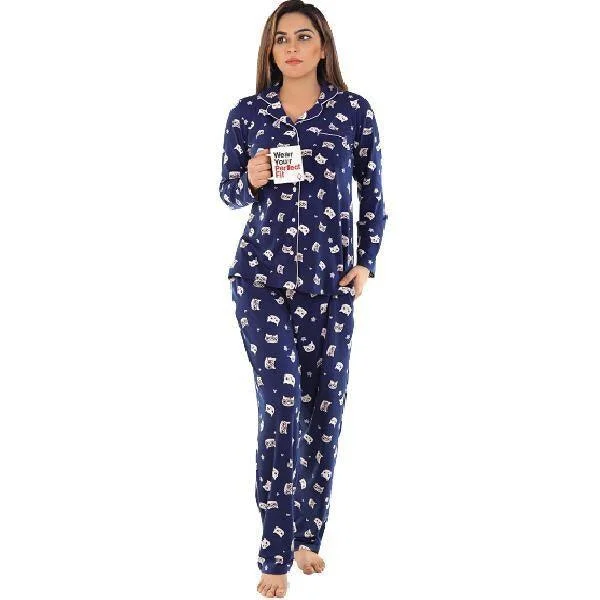 Siesta Finish Cat Print Shirt & PJ Set Family matching pajama sets