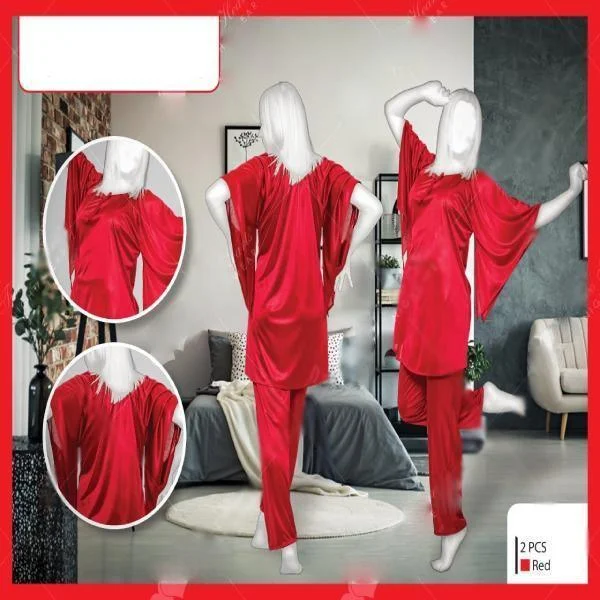 Fancy Ladies Latest Silk Night Suits for Woman Button-up pajama sets