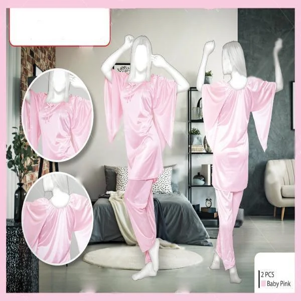 Ladies Latest Silk Night Suits for Woman Three-piece pajama sets