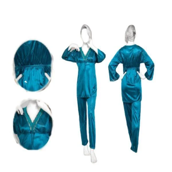 Silk 2pc Night Suits for Woman Sleepwear pajama sets