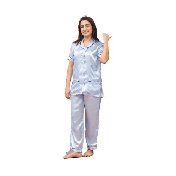 Silky Nightwear Latest Silk Sleepwear for Women Silk Satin Nightwear Best Loungewear Floral pajama sets