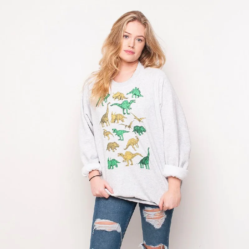 H&L - Dino - Womens Sweat - Grey Water-resistant sweaters