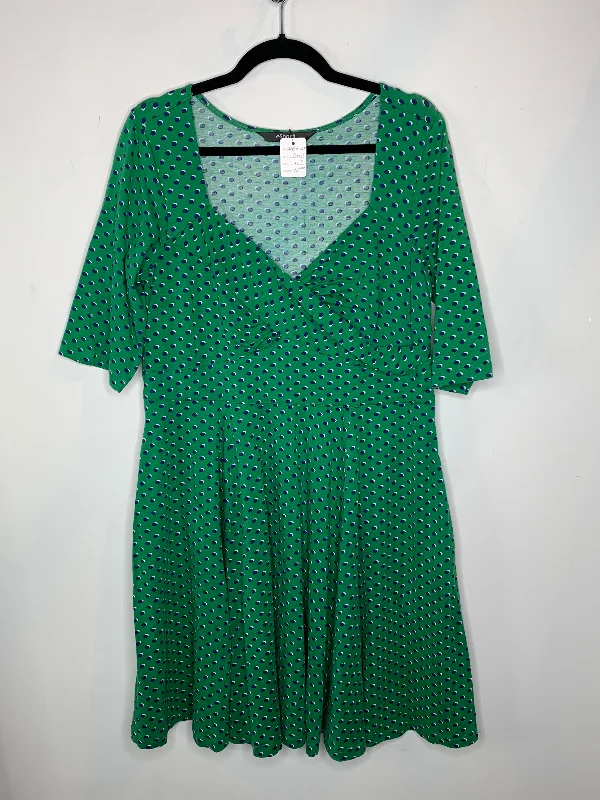 Green Patterned Dress Long floral dresses