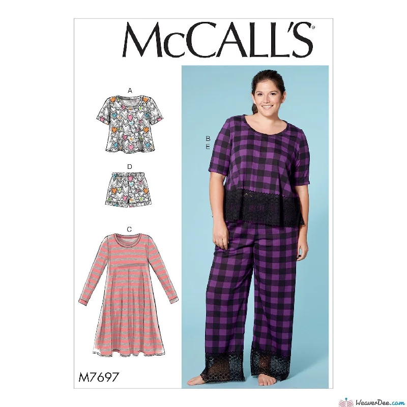 McCall's Pattern M7697 Misses'/Women's Lounge Tops, Dress, Shorts & Pants Velvet floral dresses