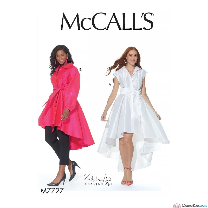 McCall's Pattern M7727 Misses'/Women's Dress, Tunic & Sash Garden party floral dresses