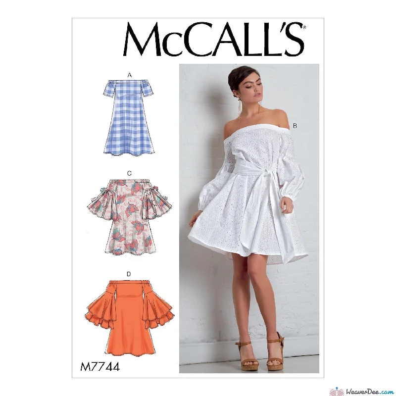 McCall's Pattern M7744 Misses' Dresses & Belt Chiffon floral dresses