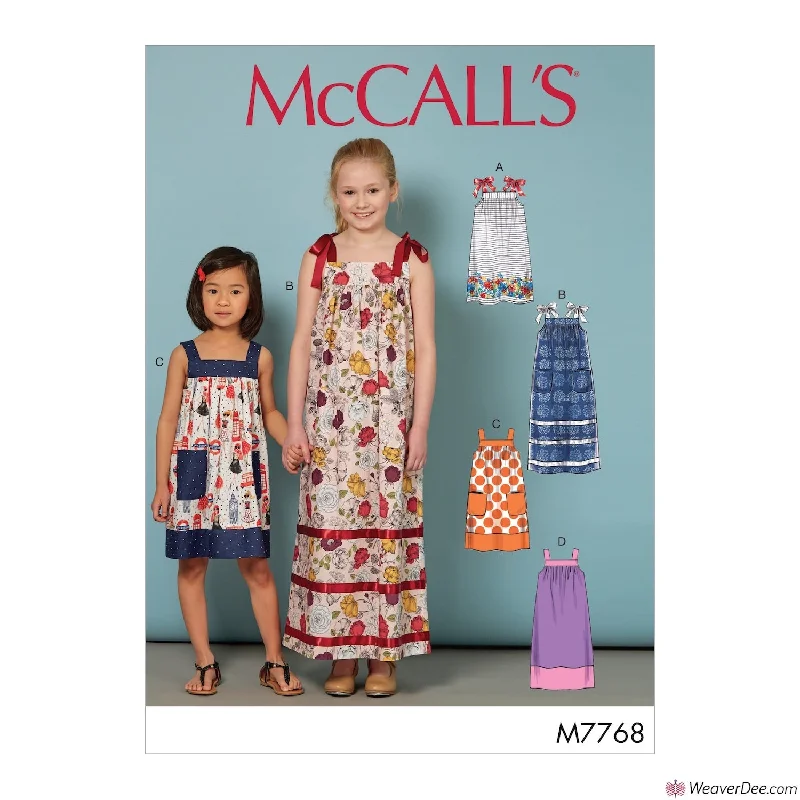 McCall's Pattern M7768 Children's/Girls' Dresses High-end floral dresses