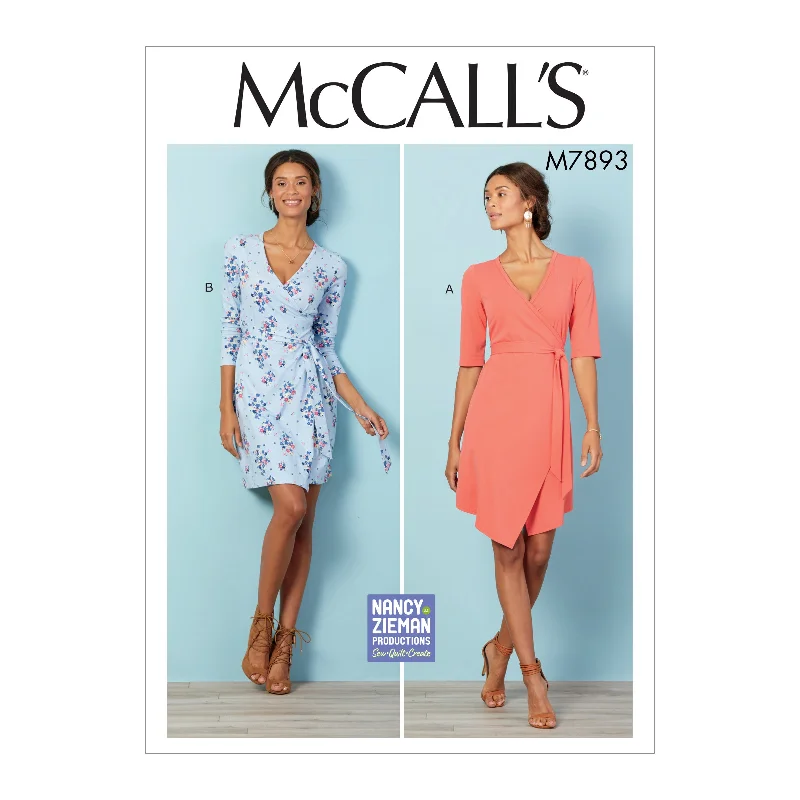 McCall's Pattern M7893 Misses' / Women's Dresses Plus size floral dresses