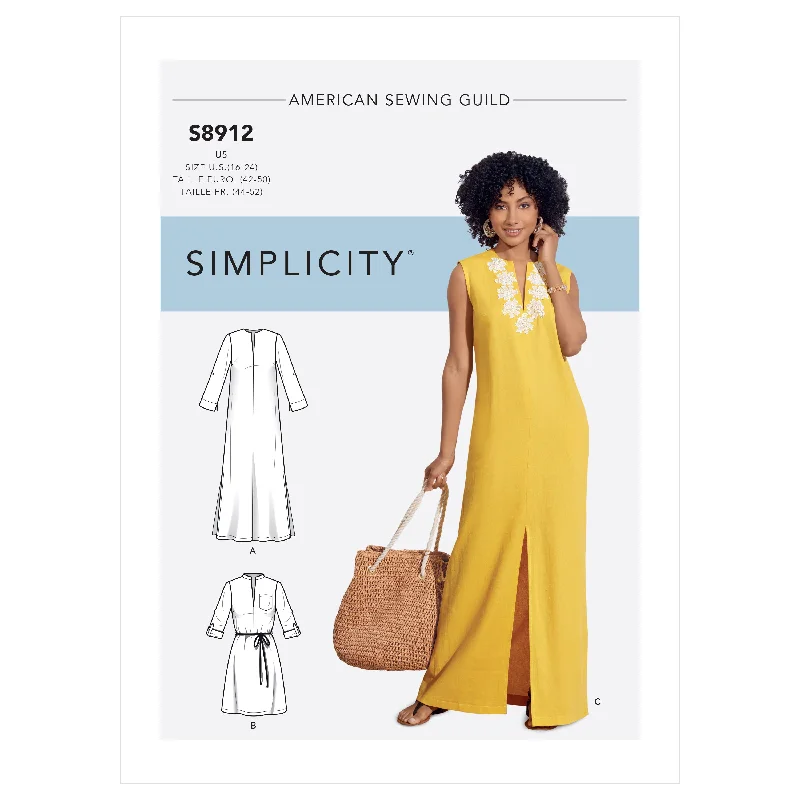 Simplicity Pattern S8912 Misses' Dress Brunch floral dresses