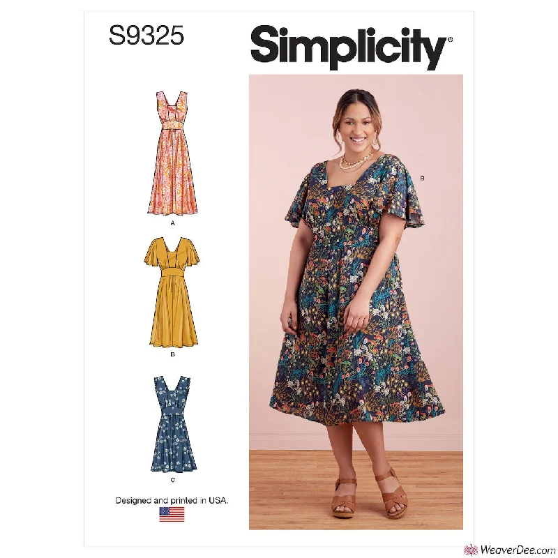 Simplicity Pattern S9325 Misses' & Women's Dress with Length & Sleeve Variations Boohoo floral dresses