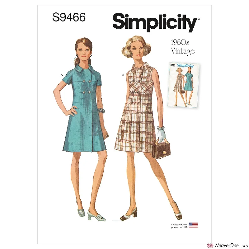 Simplicity Pattern S9466 Misses' Dress - Vintage 1960s Summer floral dresses