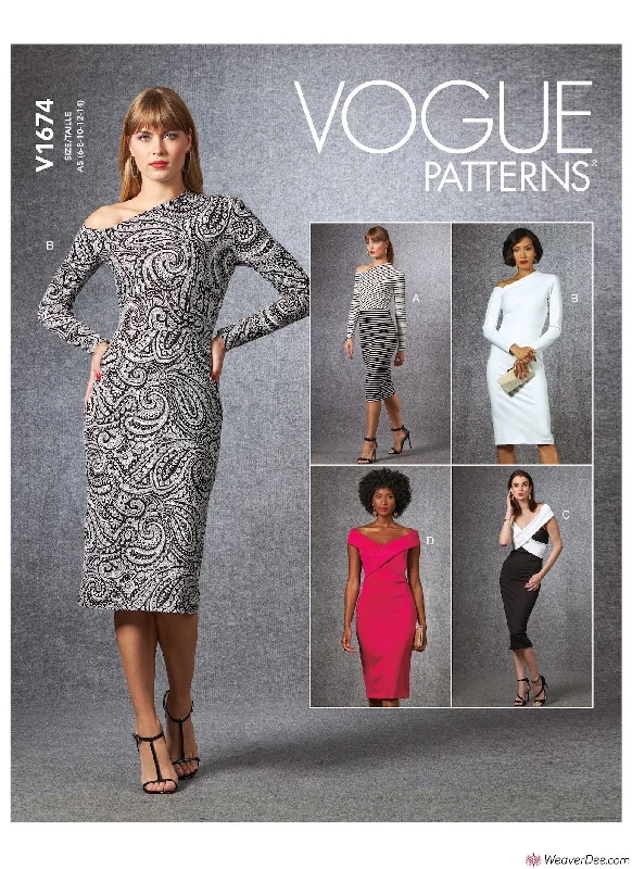 Vogue Pattern V1674 Misses' Dress Outdoor floral dresses