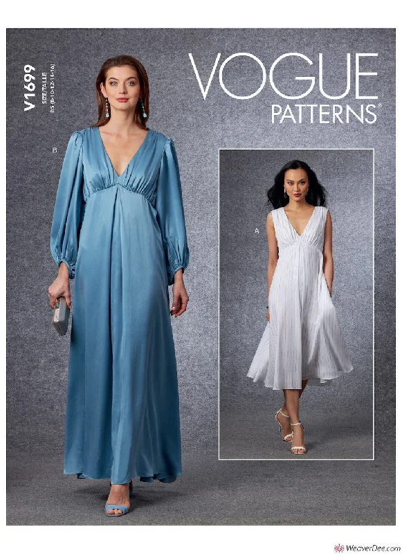 Vogue Pattern V1699 Misses' Dress Best floral dresses for beach vacations