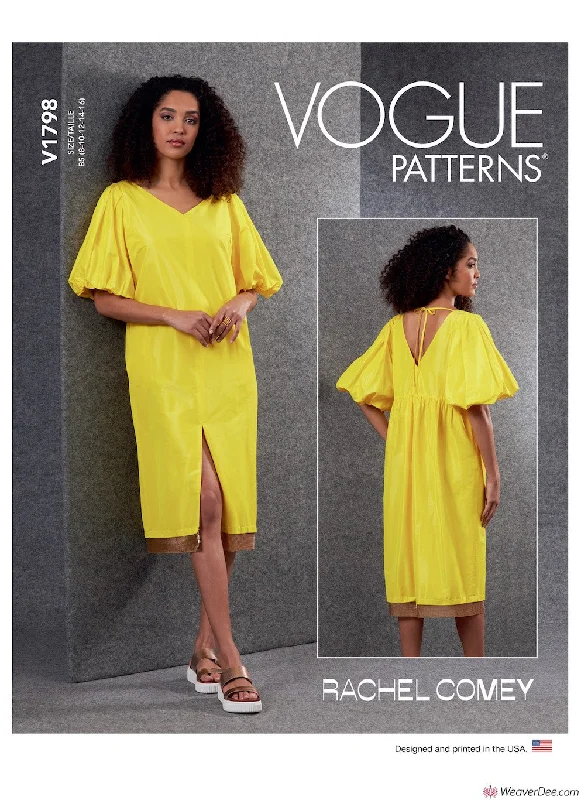 Vogue Pattern V1798 Misses' Dress Ruffled floral dresses