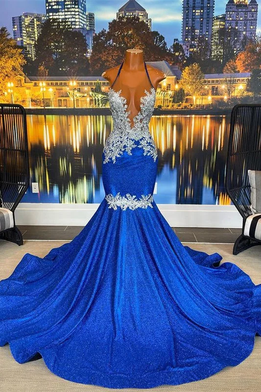 Fabulous Long Sleeveless Heter Backless Mermaid Prom Dress With Beading Maxi Skirt Casual