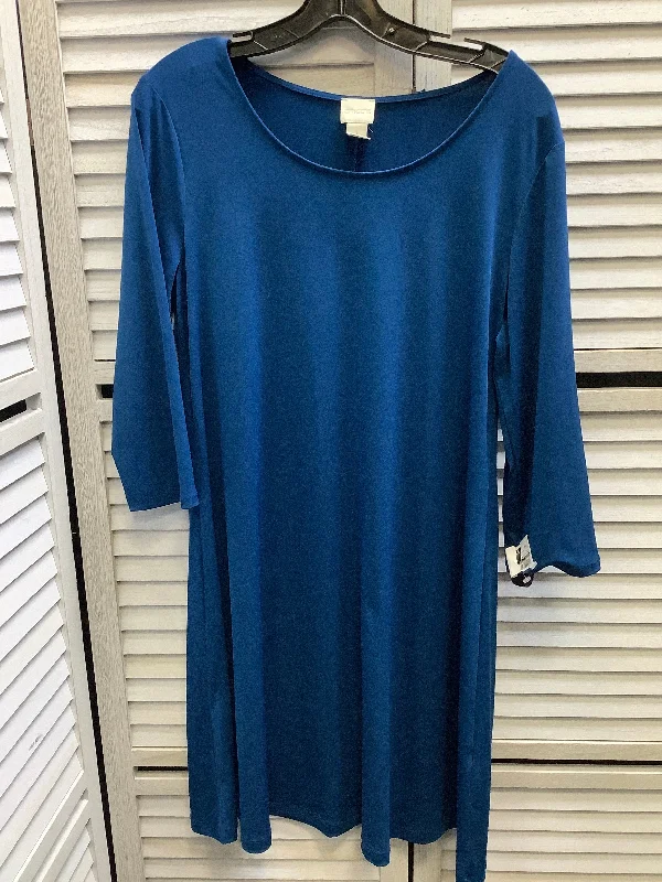 Dress Casual Midi By Chicos In Blue, Size: Xl Casual Midi Look