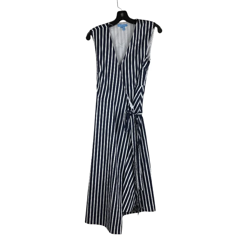 Dress Casual Midi By Draper James In Striped Pattern, Size: 4 Front Button Midi