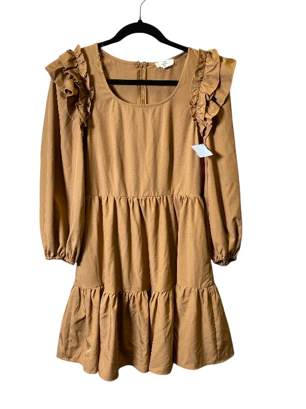 Dress Casual Midi By Entro In Brown, Size: S Soft Denim Midi