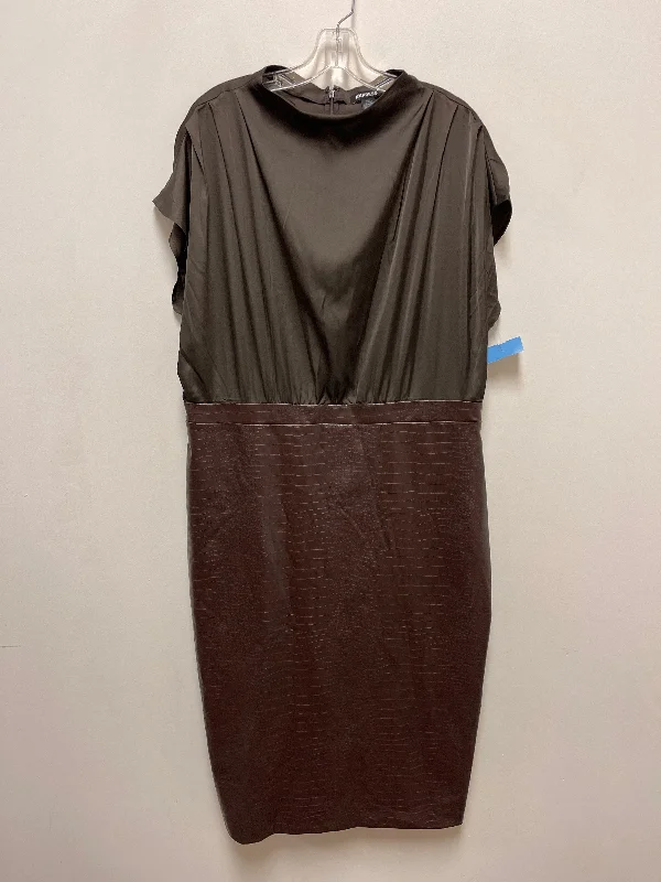 Dress Casual Midi By Express In Brown, Size: Xl Boho Chic Midi