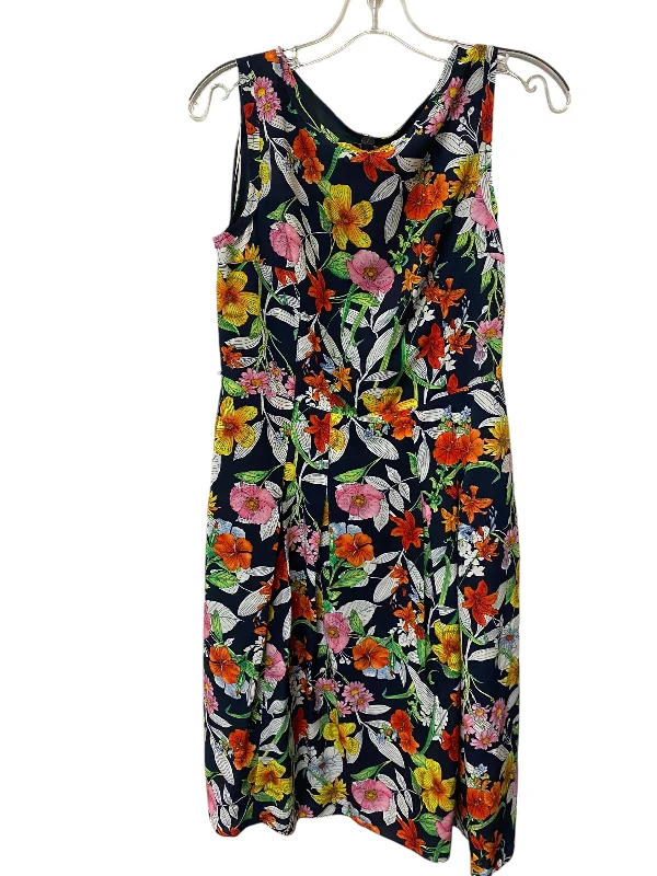 Dress Casual Midi By Jones New York In Floral Print, Size: 6 Printed Floral Midi