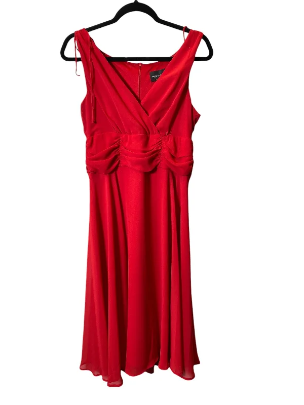 Dress Party Midi By Connected Apparel In Red, Size: L Boho Chic Midi