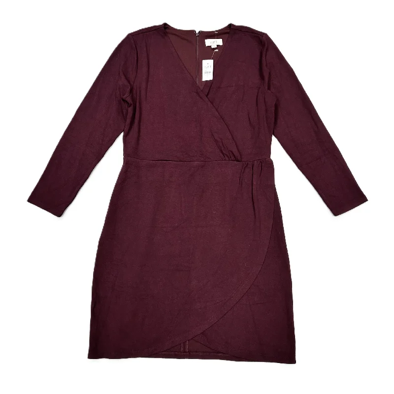 Dress Party Midi By Loft In Maroon, Size: L Flowy Midi Skirt